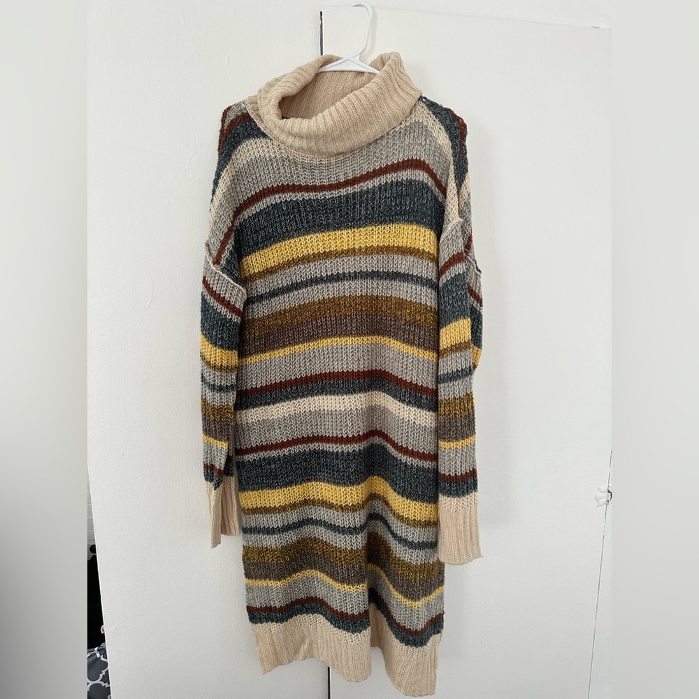 Multi-Colored Sweater Dress